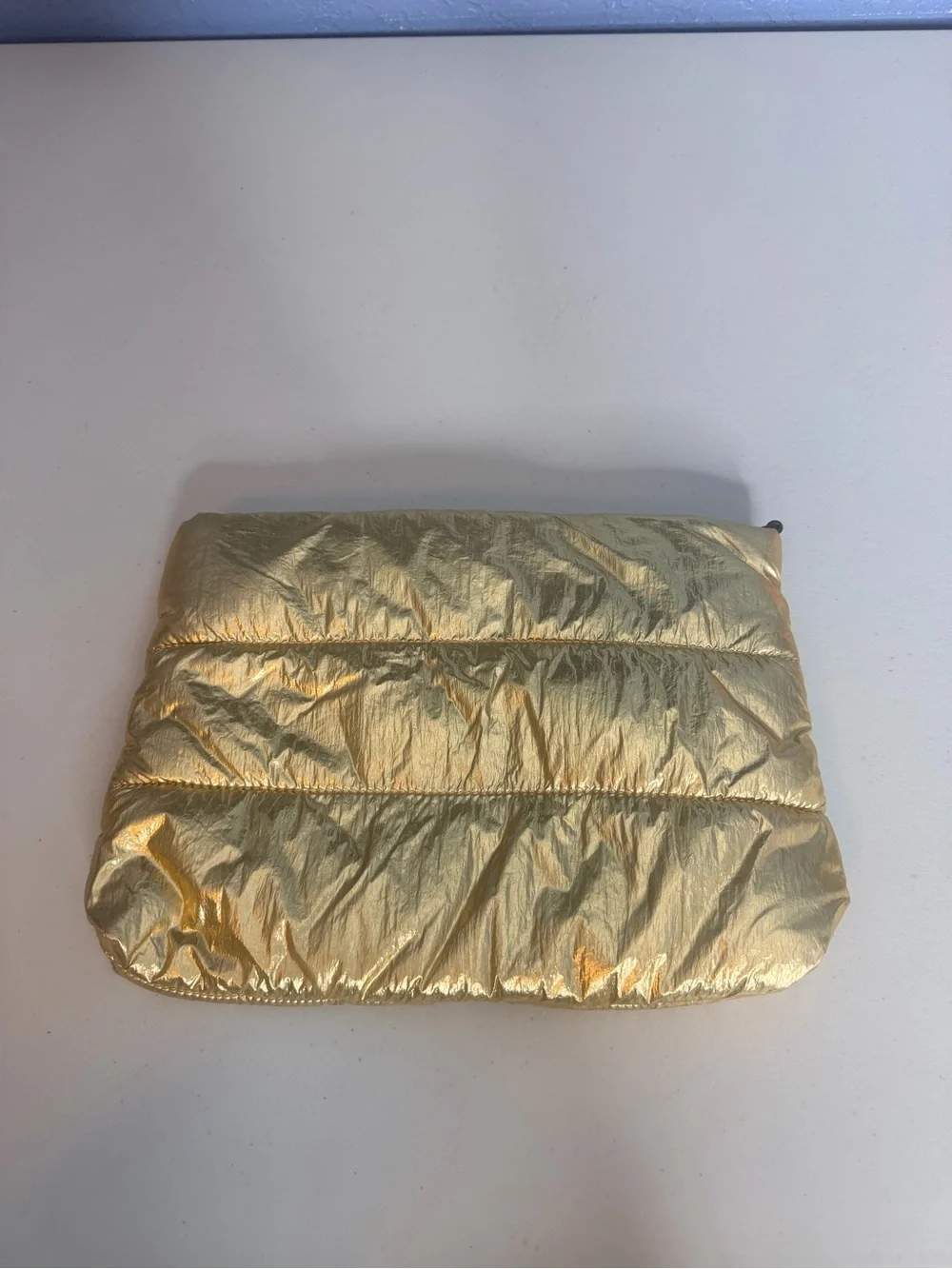 Trouvé Athleisure Crossbody Gold Quilted Puffer Clutch Bag - new